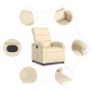 vidaXL Sillón reclinable eléctrico de tela crema vidaXL Sillón reclinable eléctrico de tela crema