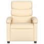 vidaXL Sillón reclinable eléctrico de tela crema vidaXL Sillón reclinable eléctrico de tela crema