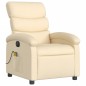 vidaXL Sillón reclinable de masaje eléctrico tela color crema