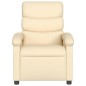 vidaXL Sillón reclinable de masaje eléctrico tela color crema