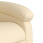 vidaXL Sillón reclinable de masaje eléctrico tela color crema
