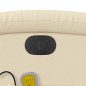 vidaXL Sillón reclinable de masaje eléctrico tela color crema