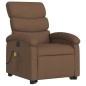 vidaXL Silla de masaje reclinable de pie de tela marrón vidaXL Silla de masaje reclinable de pie de tela marrón