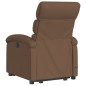 vidaXL Silla de masaje reclinable de pie de tela marrón vidaXL Silla de masaje reclinable de pie de tela marrón