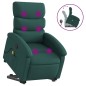 vidaXL Silla de masaje reclinable de pie de tela verde oscura vidaXL Silla de masaje reclinable de pie de tela verde oscura