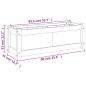 vidaXL Jardinera de madera maciza de pino 90x31x31 cm vidaXL Jardinera de madera maciza de pino 90x31x31 cm