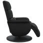 vidaXL Sillón reclinable masaje con reposapiés cuero sintético negro vidaXL Sillón reclinable masaje con reposapiés cuero sintético negro