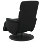 vidaXL Sillón reclinable masaje con reposapiés cuero sintético negro vidaXL Sillón reclinable masaje con reposapiés cuero sintético negro