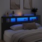 vidaXL Cabecero con LED madera de ingeniería negro 220x18,5x103,5 cm vidaXL Cabecero con LED madera de ingeniería negro 220x18,5x103,5 cm