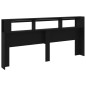 vidaXL Cabecero con LED madera de ingeniería negro 220x18,5x103,5 cm vidaXL Cabecero con LED madera de ingeniería negro 220x18,5x103,5 cm