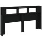 vidaXL Cabecero con LED madera de ingeniería negro 180x18,5x103,5 cm vidaXL Cabecero con LED madera de ingeniería negro 180x18,5x103,5 cm