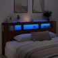 vidaXL Cabecero LED madera ingeniería roble marrón 220x18,5x103,5 cm vidaXL Cabecero LED madera ingeniería roble marrón 220x18,5x103,5 cm