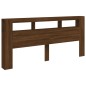 vidaXL Cabecero LED madera ingeniería roble marrón 220x18,5x103,5 cm vidaXL Cabecero LED madera ingeniería roble marrón 220x18,5x103,5 cm