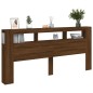 vidaXL Cabecero LED madera ingeniería roble marrón 220x18,5x103,5 cm vidaXL Cabecero LED madera ingeniería roble marrón 220x18,5x103,5 cm