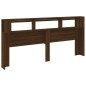 vidaXL Cabecero LED madera ingeniería roble marrón 220x18,5x103,5 cm vidaXL Cabecero LED madera ingeniería roble marrón 220x18,5x103,5 cm