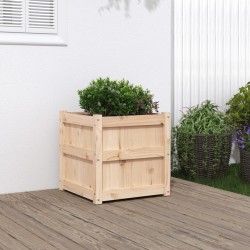 vidaXL Jardinera madera maciza de pino 50x50x50 cm