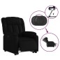 vidaXL Sillón reclinable elevable eléctrico de cuero sintético negro vidaXL Sillón reclinable elevable eléctrico de cuero sintético negro
