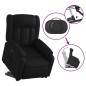 vidaXL Sillón reclinable elevable eléctrico de cuero sintético negro vidaXL Sillón reclinable elevable eléctrico de cuero sintético negro