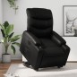 vidaXL Sillón reclinable elevable eléctrico de cuero sintético negro vidaXL Sillón reclinable elevable eléctrico de cuero sintético negro