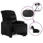 vidaXL Sillón reclinable elevable eléctrico de cuero sintético negro vidaXL Sillón reclinable elevable eléctrico de cuero sintético negro