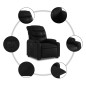 vidaXL Sillón reclinable elevable eléctrico de cuero sintético negro vidaXL Sillón reclinable elevable eléctrico de cuero sintético negro