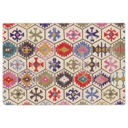 vidaXL Alfombra lavable antideslizante multicolor 120x180 cm