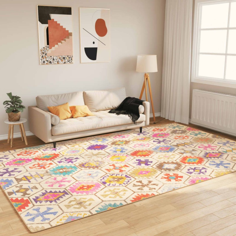 vidaXL Alfombra lavable antideslizante multicolor 190x300 cm vidaXL Alfombra lavable antideslizante multicolor 190x300 cm