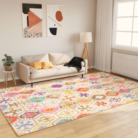 vidaXL Alfombra lavable antideslizante multicolor 190x300 cm