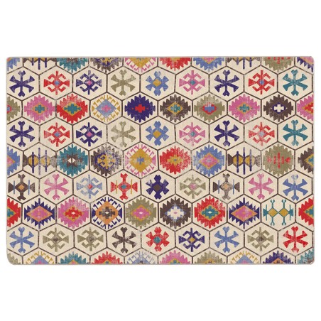 vidaXL Alfombra lavable antideslizante multicolor 190x300 cm