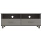 vidaXL Mueble de TV HAMAR madera maciza pino gris claro 106x40x40 cm