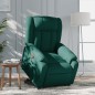 vidaXL Sillón reclinable elevable tela verde oscuro vidaXL Sillón reclinable elevable tela verde oscuro