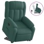 vidaXL Sillón reclinable elevable tela verde oscuro vidaXL Sillón reclinable elevable tela verde oscuro