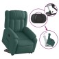 vidaXL Sillón reclinable elevable tela verde oscuro vidaXL Sillón reclinable elevable tela verde oscuro