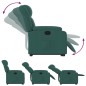 vidaXL Sillón reclinable elevable tela verde oscuro vidaXL Sillón reclinable elevable tela verde oscuro