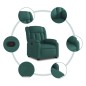 vidaXL Sillón reclinable elevable tela verde oscuro vidaXL Sillón reclinable elevable tela verde oscuro