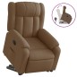 vidaXL Sillón reclinable elevable de tela marrón vidaXL Sillón reclinable elevable de tela marrón