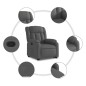 vidaXL Sillón reclinable elevable de tela gris oscuro vidaXL Sillón reclinable elevable de tela gris oscuro