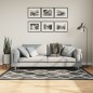 vidaXL Alfombra lavable antideslizante negro y blanco 120x180 cm vidaXL Alfombra lavable antideslizante negro y blanco 120x180 cm
