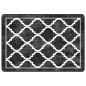 vidaXL Alfombra lavable antideslizante negro y blanco 120x180 cm vidaXL Alfombra lavable antideslizante negro y blanco 120x180 cm