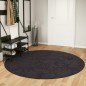 vidaXL Alfombra lavable antideslizante gris antracita Ø 200 cm