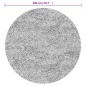 vidaXL Alfombra lavable antideslizante gris antracita Ø 200 cm