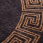 vidaXL Alfombra lavable antideslizante negro y dorado Ø 200 cm vidaXL Alfombra lavable antideslizante negro y dorado Ø 200 cm