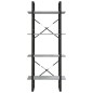 vidaXL Estantería 4 niveles madera contrachapada gris 60x30x140 cm vidaXL Estantería 4 niveles madera contrachapada gris 60x30x140 cm