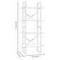 vidaXL Estantería 4 niveles madera contrachapada gris 60x30x140 cm vidaXL Estantería 4 niveles madera contrachapada gris 60x30x140 cm