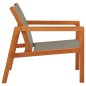 vidaXL Silla de jardín de madera maciza de eucalipto y textilene gris vidaXL Silla de jardín de madera maciza de eucalipto y textilene gris