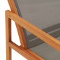 vidaXL Silla de jardín de madera maciza de eucalipto y textilene gris vidaXL Silla de jardín de madera maciza de eucalipto y textilene gris