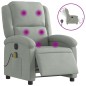 vidaXL Sillón reclinable de masaje eléctrico terciopelo gris claro vidaXL Sillón reclinable de masaje eléctrico terciopelo gris claro