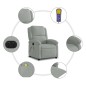 vidaXL Sillón reclinable de masaje eléctrico terciopelo gris claro vidaXL Sillón reclinable de masaje eléctrico terciopelo gris claro