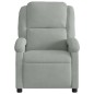 vidaXL Sillón reclinable de masaje eléctrico terciopelo gris claro vidaXL Sillón reclinable de masaje eléctrico terciopelo gris claro