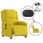 vidaXL Sillón reclinable de masaje eléctrico terciopelo amarillo vidaXL Sillón reclinable de masaje eléctrico terciopelo amarillo